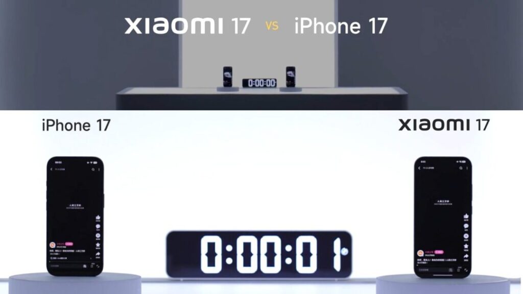 порівняння автономності смартфонів Xiaomi 17 і iPhone 17